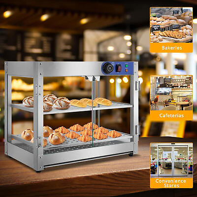 #ad 2 Tier 110V Food Warmer 800W Commercial Food Warmer Display Electric Countertop $347.13