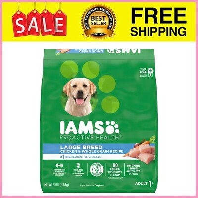 Adult Large Breed Real Chicken High Protein Dry Dog Food for Large Dogs 30lb $42.67