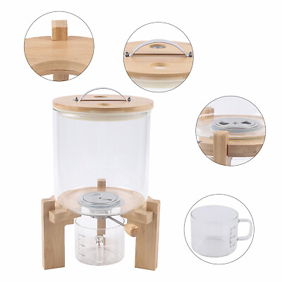 Rice Dispenser 5Liter Grain Dry Food Glass Container Cereal Storage With Cup Lid $56.00