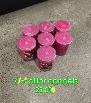 #ad #ad Lot of 7 Luminessence Apple Cinnamon Pillar Candles Great Scent $24.00