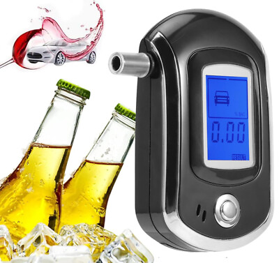 #ad Portable Digital LCD Breath Alcohol Tester Breathalyzer Analyzer Police Detector $13.28