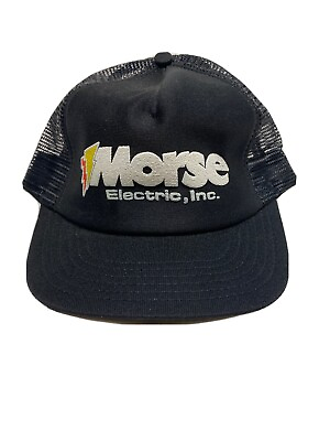 VINTAGE Morse Electric Inc Foam Mesh SnapBack Farmer Trucker Hat $49.99
