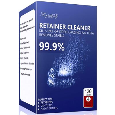 #ad Retainer Cleaning Tablets 120 Tablets 4 Months Supply Mouth Guard Cleaner... $15.79