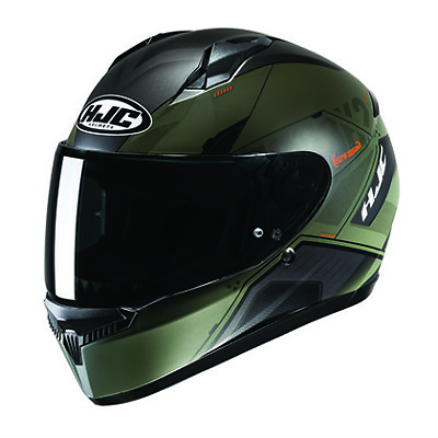 #ad #ad HJC C10 Inka Full Face Helmet Black Green XL $129.99