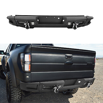 Steel Rear Bumper Full Guard with LED Light amp; D Ring For Ford F150 2009 2014 $499.99