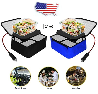 #ad Electric 24 V Lunch Box Food Warmer Heater Container Portable Hot Meal truck car $14.19
