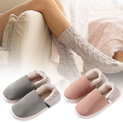#ad Winter USB Warmer Foot Shoes Plush Warm Electric Slipper Feet Heat Washable New $25.37