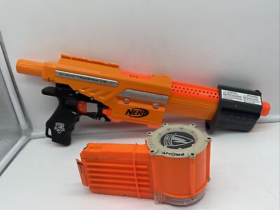 #ad #ad Nerf Alpha Trooper CS 6 Dart Gun Blaster Orange Tested amp; Working W Magazine $19.95