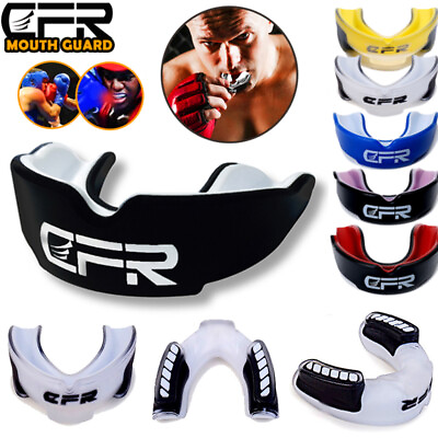 CFR Adults Boxing Mouth Guard Teeth Protector MMA Sports Mouthpiece With Case Q $6.19