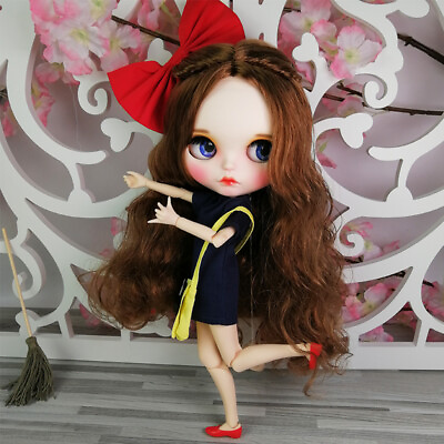Blythe doll Make up Dudu mouth sleep eyes long brown hair Factory Joint Body 12quot; $103.50