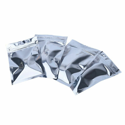 #ad Flat Stand Up Silver Aluminum Foil Mylar Zip Bags Food Lock Pouches Resealable $13.21