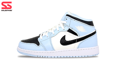 Nike Jordan 1 Mid Ice Blue GS 2022 555112 401 Youth Size 3Y 7Y $125.00