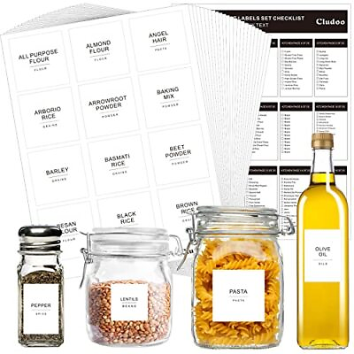 #ad 434 Pcs Kitchen Pantry Labels for Food Containers with DIY Blank Labels3 Siz... $20.90