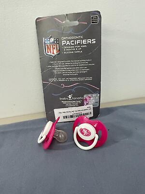 #ad 215391 Nfl Football 2014 Baby Infant Girls Pink Pacifier 2 pack Pick Team ... $15.99
