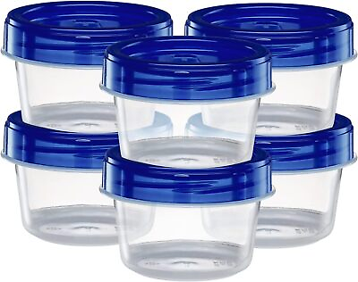 #ad Elegant Disposables Twist Top Containers Small Food Storage Containers Blue Scre $25.49