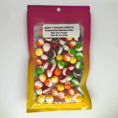 #ad Freeze Dried Candy Rainbow Dots Astronaut Space Moon Food Candy 2oz Bag $6.99