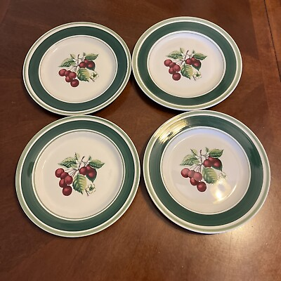 Set of 4 Thomson Pottery Salad Plates Cherry Design $12.00