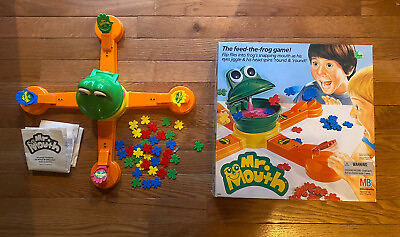 #ad Vintage Board Game Mr. Mouth Milton Bradley 1987 Feed The Frog Animated Game $25.00