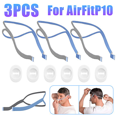 #ad #ad 3xReplacement Headgear strap for ResMed Airfit P10 Nasal Pillow CPAP Mask New $15.71