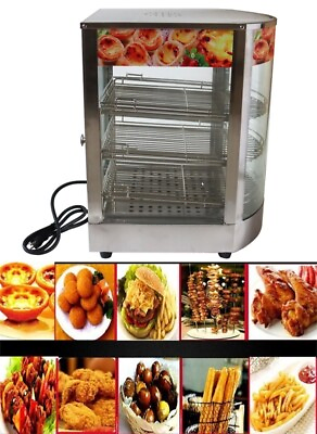 #ad 3 ShelveCommercial Food Warmer Court Heat Food pizza Display Warmer Cabinet 14quot; $247.48