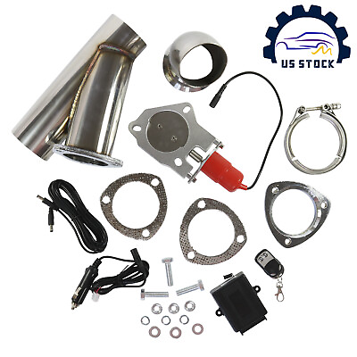 2.5quot; Inch 63mm Remote Electric Exhaust Catback Downpipe Cutout E Cut Out Valve $58.94