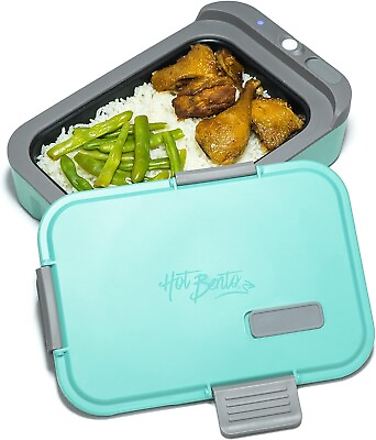 #ad Hot Bento Self Heated Lunch Box and Food Warmer Limpet Shell Teal BRAND NEW $84.99