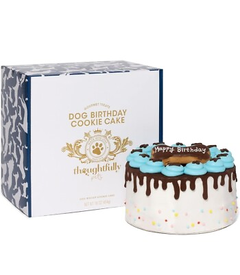 #ad #ad Thoughtfully Pets Boy Dog Birthday Cookie Cake Ginger Flavored Blue 6 Inch $20.00