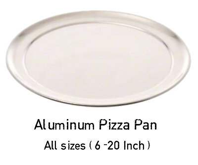 PIZZA PAN Aluminum Standard Weight Wide Rim Baking Tray 6 20 Inch Silver $7.99