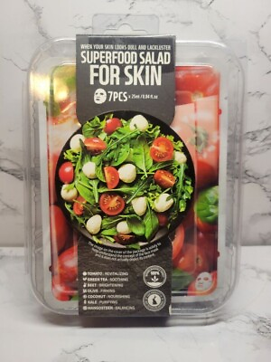 #ad FarmSkin Face Masks Superfood Salad For Skin Tomato Salad Set 7 Pack Sealed $21.95