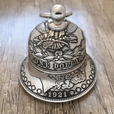 #ad #ad Morgan Silver Dollar Bell Silver Coin Bells Creative period print bells $5.59