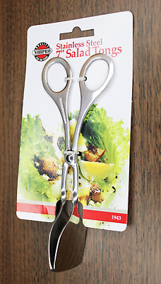 #ad Norpro Stainless Steel 7quot; Salad Tongs Small New GS 46 2 $5.34