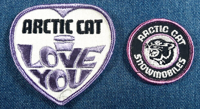 #ad 2 Vintage Original Artic Cat Patches I Love You Snowmobiles Winter Sports Winter $8.09