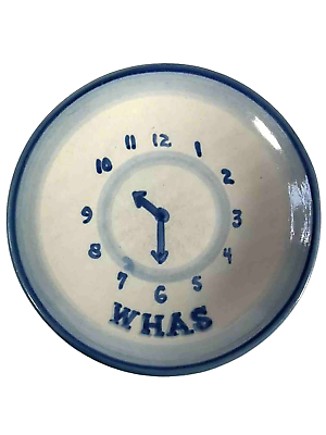#ad #ad M. A. Hadley Pottery Clock WHAS 6” Diameter Salad or Dessert Plate EUC $15.00