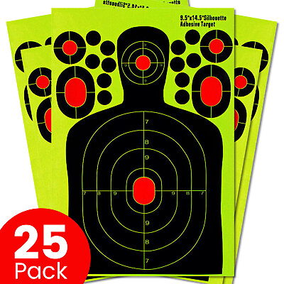 #ad 20pcs Shooting Targets Reactive Splatter Range Gun Rifle Pistol Paper Target $13.99