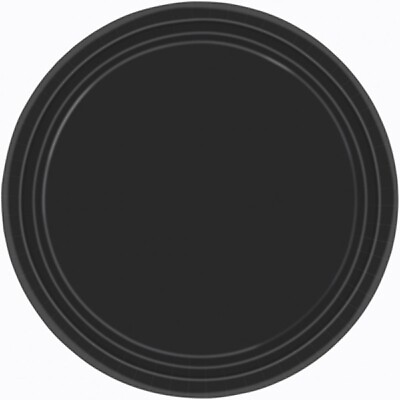 Black Disposable Paper Plates for BBQ#x27;s Buffet#x27;s Picnic#x27;s Party GBP 2.79