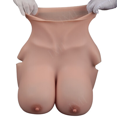 #ad Plus torso Size Silicone Breast Forms Boobs B K Cup Breastplate for Crossdresser $79.99