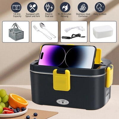 #ad #ad 110V Electric Heating Lunch Box Portable for Car Office Food Warmer Container US $32.99