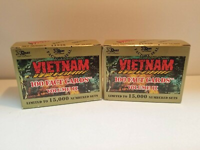 #ad 2 BOX LOT SET Vietnam War Fact Cards Trading Card Set Dart Flipcardz 1991 $20.99