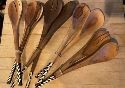 Hand Carved Wood Salad Spoons from Kenya $25.00