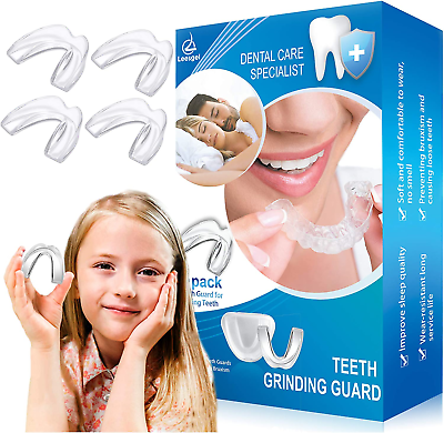 Kids Mouth Guard for Grinding Teeth Pack of 4 Night sleep Teeth Guards... $20.66
