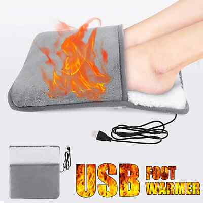 #ad Portable USB Electric Heating Pad Winter Foot Warmer Vibrator $29.95