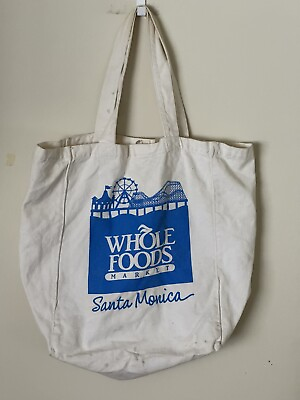 #ad #ad Whole Foods Market Santa Monica Canvas Shopping Tote Bag RARE $29.00