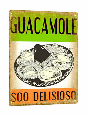 #ad #ad TACOS MEXICAN Guacamole food METAL sign VINTAGE style RESTAURANT wall decor 574 $19.55