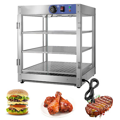 #ad 3 Tiers Electric Food Warmer Display Case Pizza Display Cabinet with Lighting $328.72