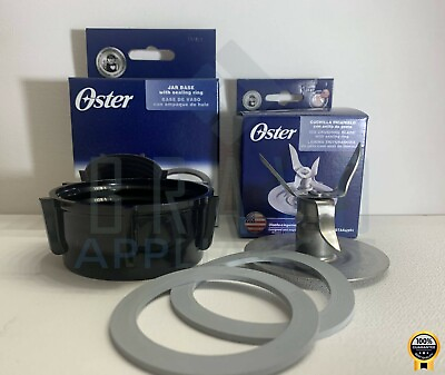 #ad Genuine Oster Blender Blade 4961 amp; Jar Base Cap 4902 with 2 Sealing Rings NEW $16.95