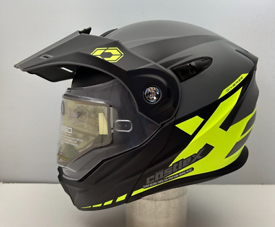 Open Box Castle CX950 Modular Snowmobile Helmet Charcoal Black Hi Viz 3XL $199.00