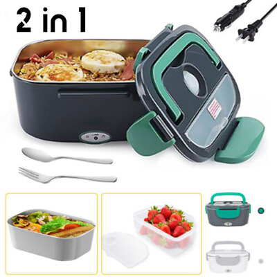 #ad 1.5L Electric Heating Lunch Box Portable for Car amp; Office Food Warmer Container $10.99