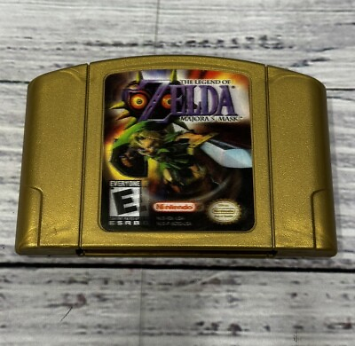 #ad Nintendo The Legend Of Zelda Majoras Mask Gold Holographic N64 Cartridge Only $74.99