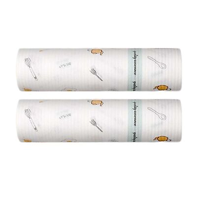 2 Rolls Disposable Dish Cloths Household Kitchen Paper Towels Printed Kitchen... $76.08