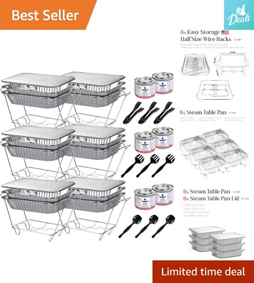 #ad Disposable Chafing Dish Buffet Set 39pc Food Warmers for Parties Cateri... $86.99